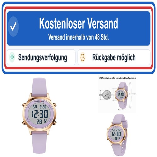 Golden hour damen digitaluhr - golden,