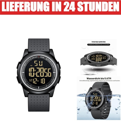 Golden hour herren digitaluhr - golden,